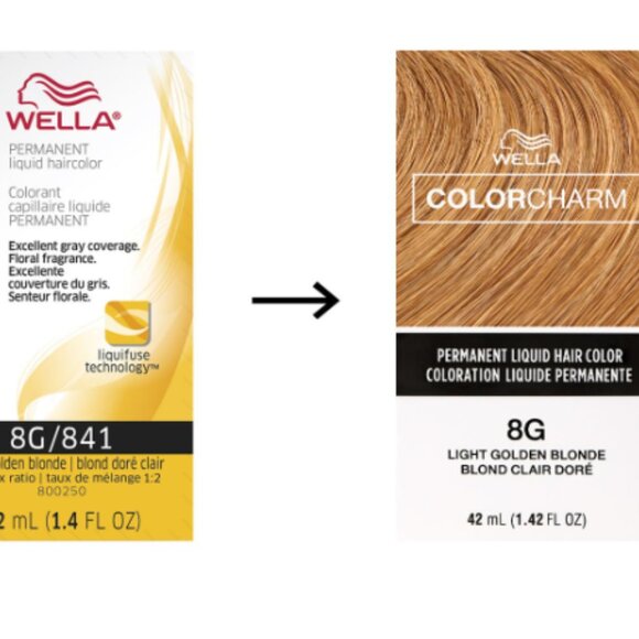 WELLA Color Charm Permanent Liquid Hair Color for Gray Coverage, Blonde 8G 2oz - Picture 2 of 4